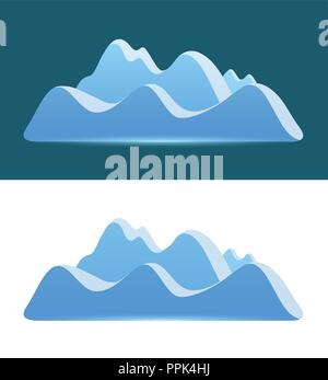 Logo of Blue Mountains - Logo of Blue Mountains on White and Dark Background. Stock Vector