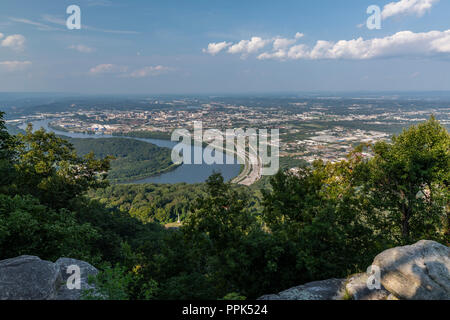 Scenic Overlook Of Chattanooga Tennessee Stock Photo