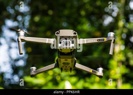 Front view of Mavic 2 pro hovering on air Stock Photo