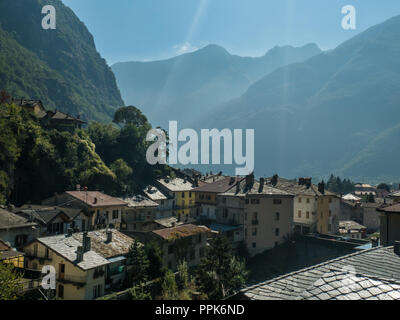 The town of Verres in the Aosta Valley NW Italy Stock Photo