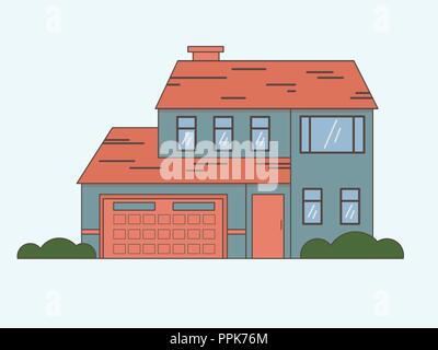 illustration of a house on a white background Stock Vector