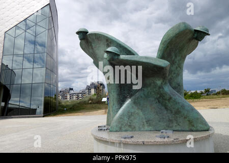 sculpture at Juno beach centre; Courseulles , France Stock Photo