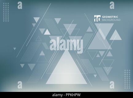 Abstract blurred background with geometric triangles composition. Triangle pattern with lines. For cover book, brochure, flyer, poster, magazine, cd c Stock Vector