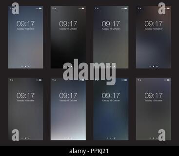 Business vertical hd backgrounds for smartphone screen mobile wallpaper set. Vector illustration. Stock Vector
