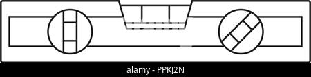 Line art black and white level tool Stock Vector
