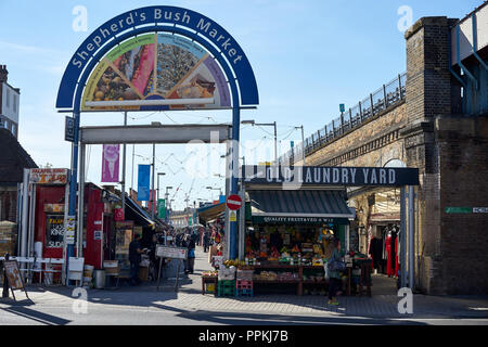 New Shepherd's Bush Market entrance uxbridge road Stock Photo