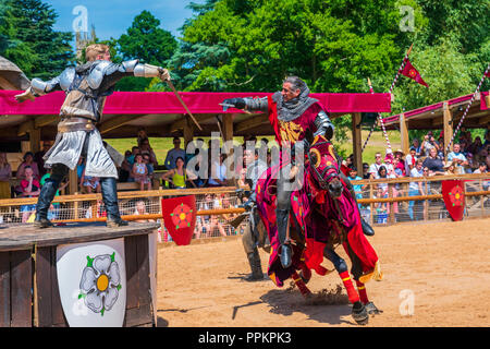 Wars Of The Roses Live at Warwick Castle, Warwickshire, West Midlands, England, United Kingdom, Europe Stock Photo