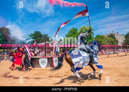 Wars Of The Roses Live at Warwick Castle, Warwickshire, West Midlands, England, United Kingdom, Europe Stock Photo