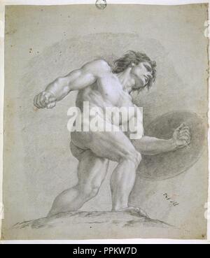 Boceto de Marte para La caída de los gigantes (Bayeu). Stock Photo