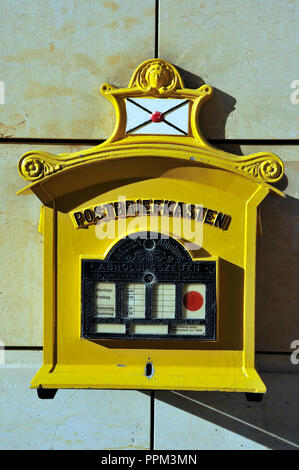 Post Box against traditional wall. Dresden, Germany Stock Photo