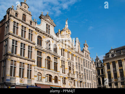 Guildhalls on the Grand Place in Brussels Stock Photo