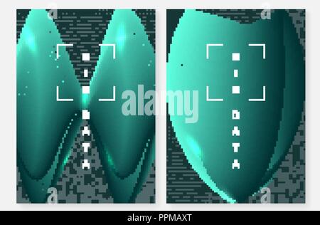 Visualization background. Technology for big data, artificial in Stock Vector