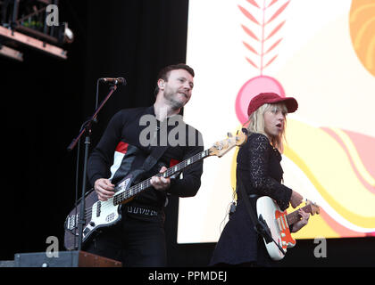 Images of various artists performing during Day Three of Reading Festival 2018 on Sunday 26th August 2018 (Photos by Ian Bines/WENN)  Featuring: the joy formidable, Rhiannon Bryan, rhydian dafydd Where: Reading, United Kingdom When: 26 Aug 2018 Credit: WENN.com Stock Photo