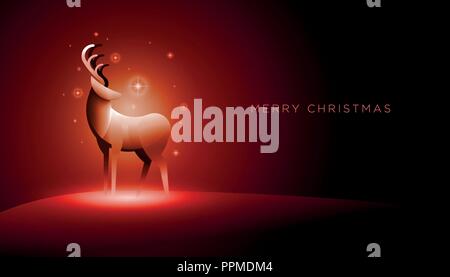 Abstract deer vector illustration. Elements are layered separately in vector file. Stock Vector