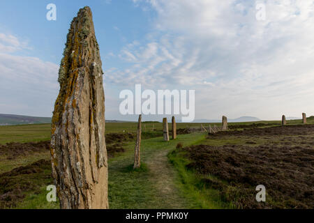 Sunset am Ring of Brodgar Stock Photo