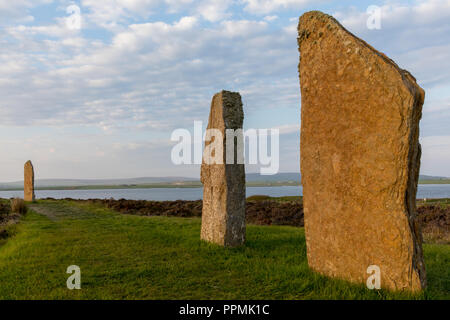 Sunset am Ring of Brodgar Stock Photo
