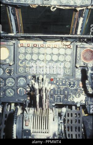 Boeing B-52D Stratofortress cockpit USAF. Stock Photo