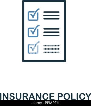 Insurance Policy icon in two color design. Line style icon from insurance collection. UX and UI. Pixel perfect premium insurance policy icon. For web  Stock Vector