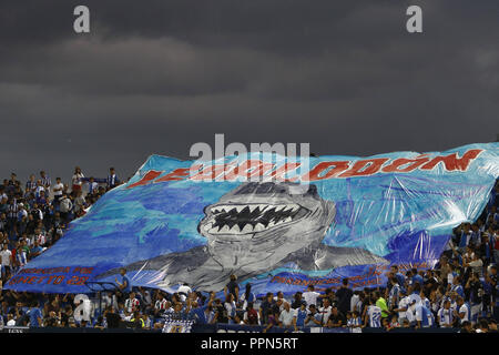 Leganes, Madrid, Spain. 26th Sep, 2018. Supporters of CD Leganes before the La Liga match between CD Leganes and FC Barcelona at Butarque Stadium in Leganes, Spain. Credit: Manu Reino/SOPA Images/ZUMA Wire/Alamy Live News Stock Photo