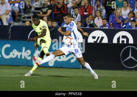 Leganes, Madrid, Spain. 26th Sep, 2018. Ousmane Dembele (FC Barcelona) during the La Liga match between CD Leganes and FC Barcelona at Butarque Stadium in Leganes. Credit: Manu Reino/SOPA Images/ZUMA Wire/Alamy Live News Stock Photo