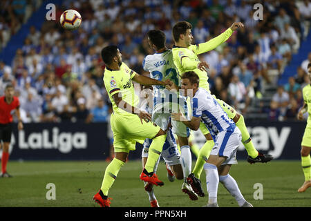 Leganes, Madrid, Spain. 26th Sep, 2018. Luis Suarez (FC Barcelona) during the La Liga match between CD Leganes and FC Barcelona at Butarque Stadium in Leganes. Credit: Manu Reino/SOPA Images/ZUMA Wire/Alamy Live News Stock Photo