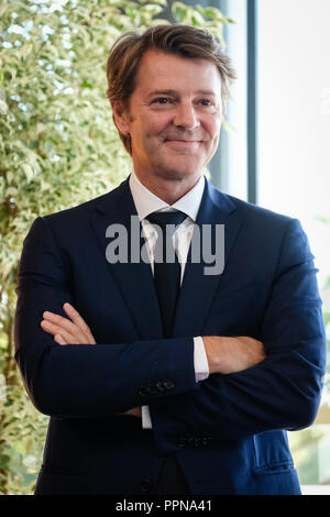 Villefranche sur Saone, France. 27th Sept 2018. François Baroin President of the Association of Mayors of France and Mayor of the City of Troyes. He was present this Thursday, September 27, 2018 in Villefranche sur Saone for the congress of mayors of the Rhône Credit: FRANCK CHAPOLARD/Alamy Live News Stock Photo