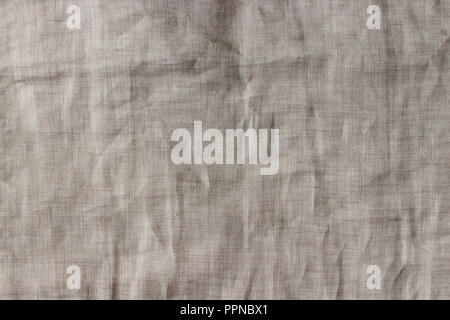 Natural linen cloth background close up Stock Photo
