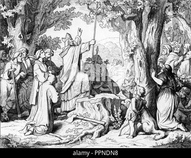 'Bonifatius velt de heilige eik' refers to the legendary event where ...