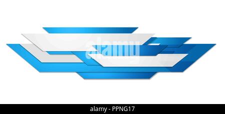 Abstract blue and white motion technology design. Stock Vector