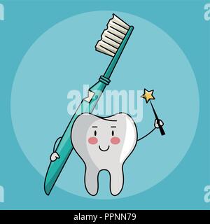 Tooth fairy and dental care Stock Vector