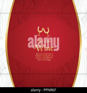 Luxury packaging template in modern style for wine cover, beer box. Vector illustration in premium concept. EPS 10. Stock Vector