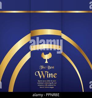 Luxury packaging template in modern style for wine cover, beer box. Vector illustration in premium concept. EPS 10. Stock Vector