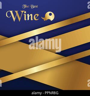 Luxury packaging template in modern style for wine cover, beer box. Vector illustration in premium concept. EPS 10. Stock Vector
