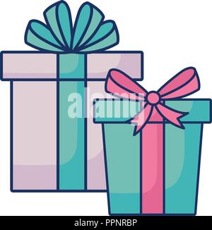 surprise gift boxes birthday decoration vector illustration Stock Vector