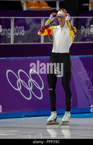 Bart Swings (BEL) competing in the men's  5000m speed skating at the Olympic Winter Games PyeongChang 2018 Stock Photo