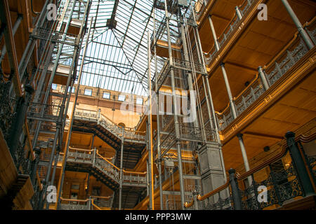 The wrought iron work and Chicago School architecture of the Bradbury ...