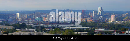 Leeds City Centre Skyline viewed from Rothwell, West Yorkshire Stock Photo