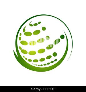 Sphere abstract vector logo design template. Business Technology circle icon Stock Vector