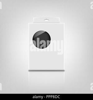 Packaging box with reflect on gray background, stock vector Stock Vector