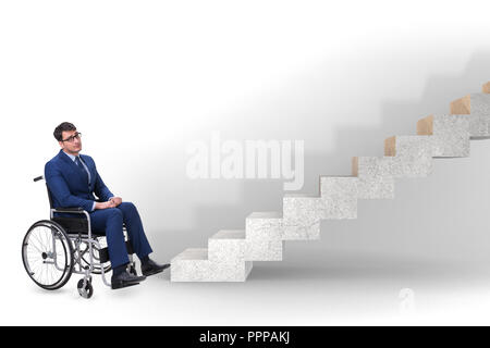 Accessibility concepth with wheelchair for disabled Stock Photo