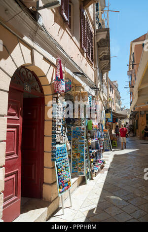 Old town alley, Corfu, Corfu, Greece Stock Photo