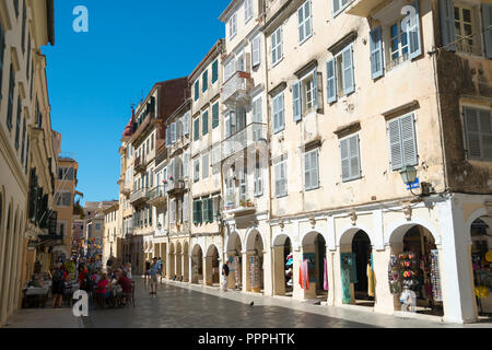 Old town alley, Corfu, Corfu, Greece Stock Photo