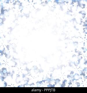 Abstract Christmas background with soft fluffy snow. Stock Vector