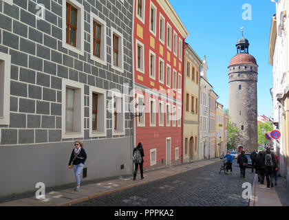 Nikolaistrasse, Altstadt, Goerlitz, Sachsen, Deutschland Stock Photo