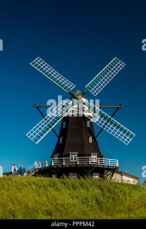 Windmill, Pellworm, Nordfriesland, Schleswig-Holstein, Germany Stock Photo