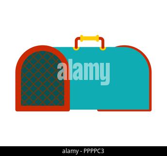 Dog transport box empty isolated. Carrying case Vector illustration Stock Vector