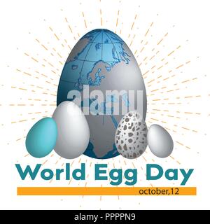 World Egg Day Vector illustration. Suitable for greeting card, poster and banner. Stock Vector