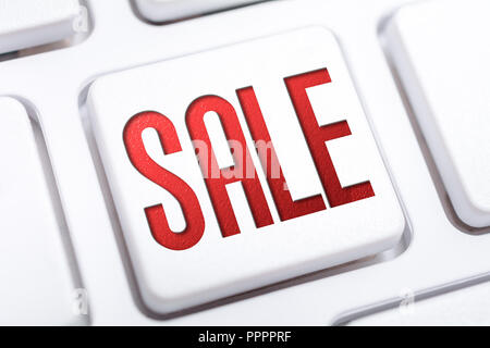 Macro Of The Word Sale On A Keyboard Button Stock Photo
