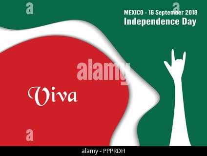 Vector illustration for Mexico independence day on 16 September for celebrated background. Stock Vector