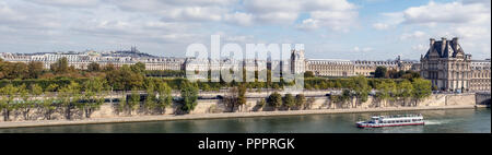 Panoramic view of Paris from Musee d'Orsay rooftop Stock Photo